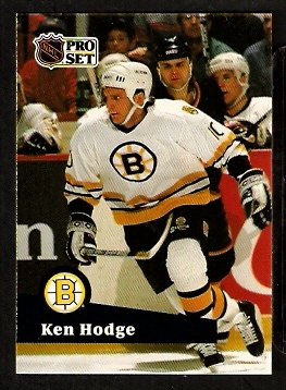 Boston Bruins Ken Hodge 1991 Pro Set Hockey Card #3