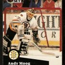 Boston Bruins Andy Moog 1991 Pro Set Hockey Card #10