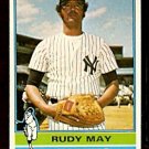 NEW YORK YANKEES RUDY MAY 1976 TOPPS # 481 EX