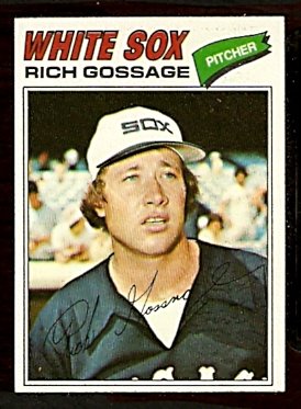 CHICAGO WHITE SOX RICH GOSSAGE 1977 TOPPS BASEBALL CARD # 319 EM