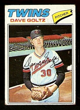 MINNESOTA TWINS DAVE GOLTZ 1977 TOPPS BASEBALL CARD # 321 good