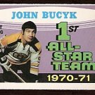 BOSTON BRUINS JOHN BUCYK ALL STAR 1971 OPC HOCKEY CARD O PEE CHEE # 255 NR MT !