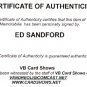 BOSTON BRUINS ED SANDFORD AUTOGRAPH SIGNED 8x10 PHOTO WITH COA