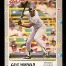 NEW YORK YANKEES DAVE WINFIELD 1988 FLEER STAR STICKER CARD # 53 NEW YORK YANKEES DAVE WINFIELD 1988 FLEER STAR STICKER CARD # 53