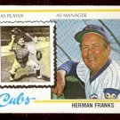 CHICAGO CUBS HERMAN FRANKS 1978 TOPPS # 234 EX