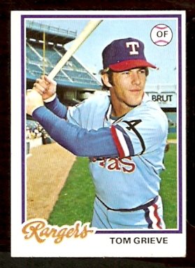 TEXAS RANGERS TOM GRIEVE 1978 TOPPS # 337 EX/NM