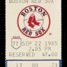 DETROIT TIGERS BOSTON RED SOX 1985 TICKET STUB WADE BOGGS 2 HITS DWIGHT EVANS HR RICH GEDMAN 3 HITS