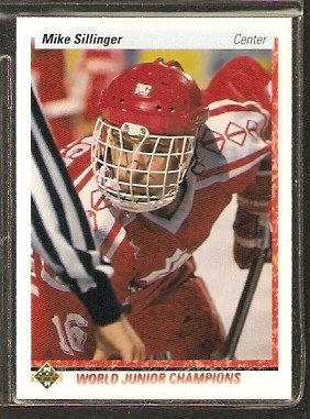 Team Canada Detroit Red Wings Mike Sillinger RC Rookie Card 1990 Upper Deck #452