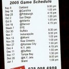 NEW ENGLAND PATRIOTS 2005 MAGNETIC SCHEDULE PAPA GINOS PIZZA BEVERLY MA.