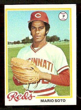 CINCINNATI REDS MARIO SOTO ROOKIE CARD RC 1978 TOPPS # 427 VG+