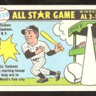 1981 FLEER 1939 ALL STAR GAME 6 YANKEES IN LINEUP W/BOSTON RED SOX STICKER ON BACK