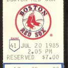 CALIFORNIA ANGELS BOSTON RED SOX 1985 TICKET ROD CAREW WADE BOGGS LINARES EASLER