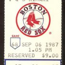 CLEVELAND INDIANS BOSTON RED SOX 1987 TICKET WADE BOGGS ELLIS BURKS SNYDER TABLER BANDO XX CLEVELAND INDIANS BOSTON RED SOX 1987 TICKET WADE BOGGS ELLIS BURKS SNYDER TABLER BANDO XX