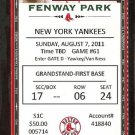 NEW YORK YANKEES BOSTON RED SOX 2011 TICKET BRETT GARDNER DAVID ORTIZ SCUTARO JOHNNY PESKY