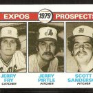 MONTREAL EXPOS ROOKIE PROSPECTS JERRY FRY PIRTLE SCOTT SANDERSON 1979 TOPPS # 720 EX/NM
