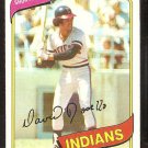 CLEVELAND INDIANS DAVE ROSELLO 1980 TOPPS # 122 NR MT