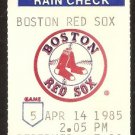 CHICAGO WHITE SOX BOSTON RED SOX 1985 TICKET CARLTON FISK HR WADE BOGGS JIM RICE