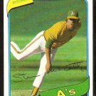 OAKLAND ATHLETICS STEVE McCATTY 1980 TOPPS # 231