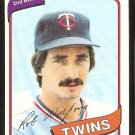 Minnesota Twins Rob Wilfong 1980 Topps Baseball Card # 238 nr mt