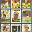 1980 TOPPS SAN DIEGO PADRES TEAM LOT 24 DIFF DAVE WINFIELD ROLLIE FINGERS GAYLORD PERRY +