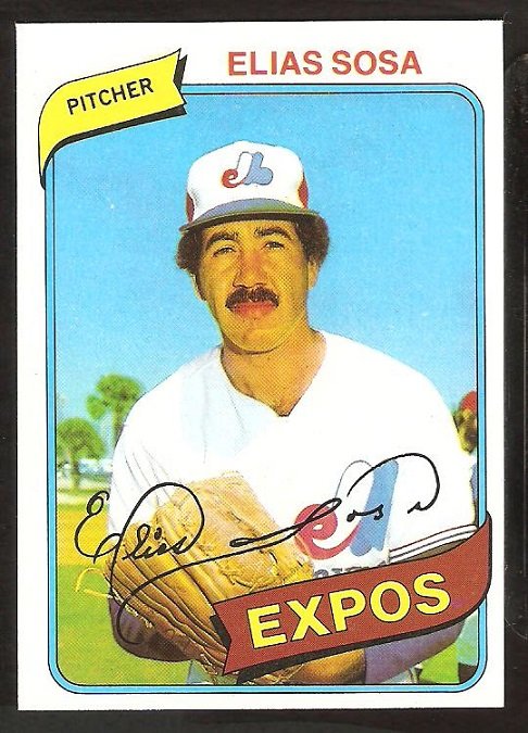 Montreal Expos Elias Sosa 1980 Topps Baseball Card # 293 nr mt