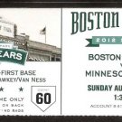 Minnesota Twins Boston Red Sox 2012 Ticket Josh Willingham Ryan Doumit Adrian Gonzalez Carl Crawford