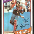 Minnesota Twins Butch Wynegar 1980 Topps Baseball Card # 304 nr mt