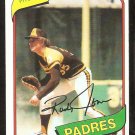 San Diego Padres Randy Jones 1980 Topps Baseball Card # 305 nr mt