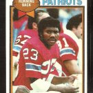 New England Patriots Horace Ivory 1979 Topps Football Card # 341