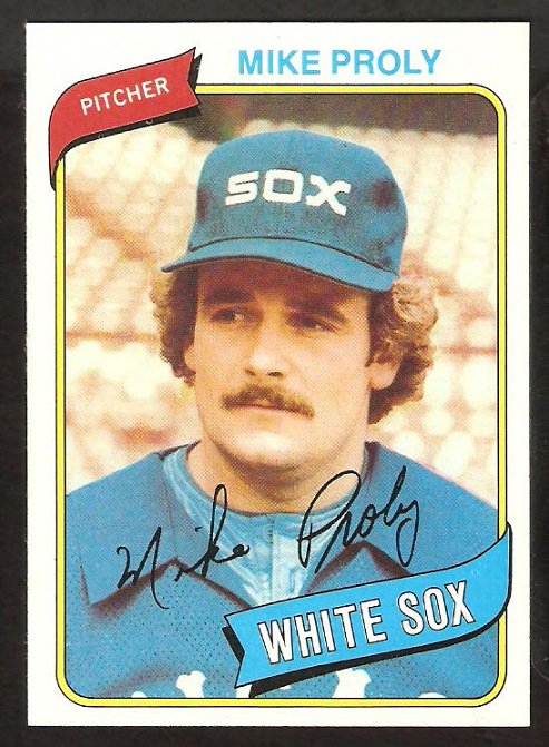 Chicago White Sox Mike Proly 1980 Topps Baseball Card # 399 nr mt