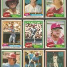 1981 Topps Philadelphia Phillies Team Lot Pete Rose Mike Schmidt Team Card Tug McGraw Steve Carlton 1981 Topps Philadelphia Phillies Team Lot Pete Rose Mike Schmidt Team Card Tug McGraw Steve Carlton