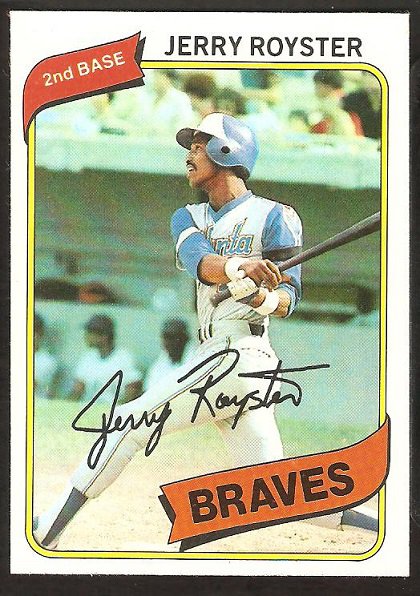 Atlanta Braves Jerry Royster 1980 Topps Baseball Card # 463 nr mt