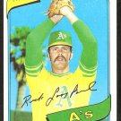 Oakland Athletics Rick Langford 1980 Topps Baseball Card # 546 nr mt Oakland Athletics Rick Langford 1980 Topps Baseball Card # 546 nr mt