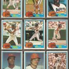 1981 Topps Houston Astros Team Lot Joe Morgan Jose Cruz Cesar Cedeno Joe Niekro JR Richard