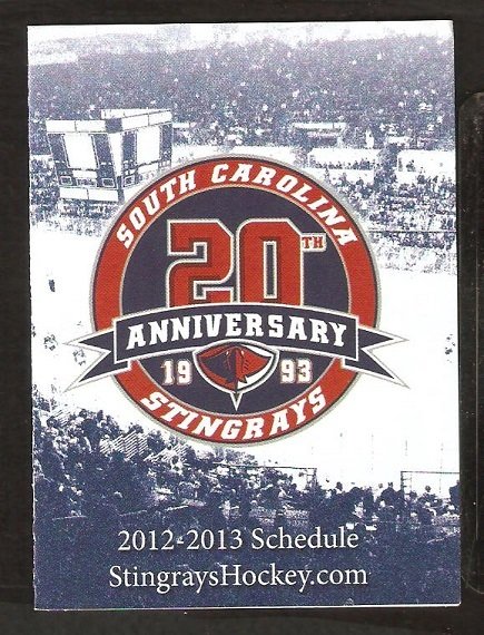 charleston-south-carolina-stingrays-2012-pocket-schedule-20th-season