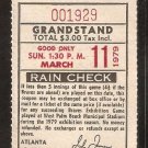 MONTREAL EXPOS ATLANTA BRAVES 1979 SPRING TRAINING TICKET STUB WEST PALM BEACH STADIUM MONTREAL EXPOS ATLANTA BRAVES 1979 SPRING TRAINING TICKET STUB WEST PALM BEACH STADIUM