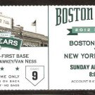 NEW YORK YANKEES BOSTON RED SOX 2012 TICKET SWISHER HR DEREK JETER 3 HITS