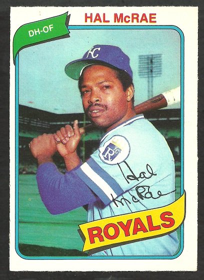 Kansas City Royals Hal McRae 1980 O Pee Chee OPC Baseball Card 104 nr mt