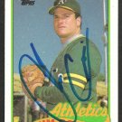 Oakland Athletics Jim Corsi (deceased 2022) Autograph Signed RC Rookie Card 1989 Topps #292