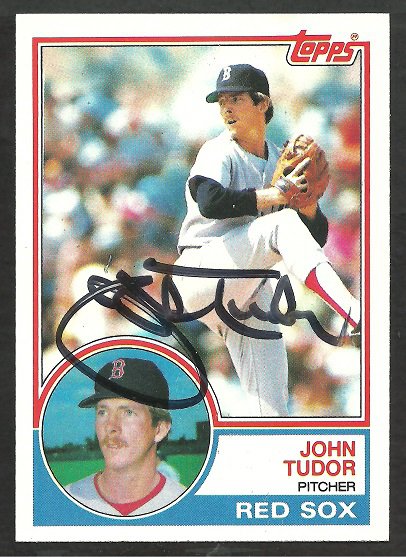 Boston Red Sox John Tudor Autograph Signed 1983 Topps Baseball Card 318