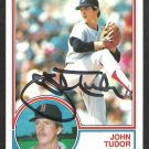 Boston Red Sox John Tudor Autograph Signed 1983 Topps Baseball Card 318