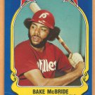 Philadelphia phillies Bake McBride 1981 Fleer Star Sticker Baseball Card # 31