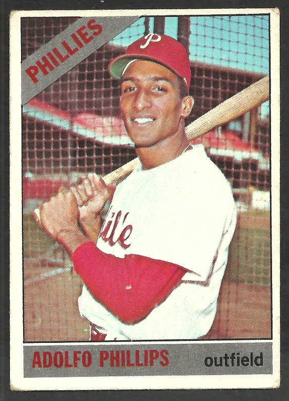 Philadelphia Phillies Adolfo Phillips 1966 Topps Baseball Card # 32