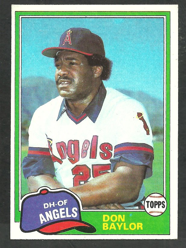 California Angels Don Baylor 1981 Topps Baseball Card 580 nr mt