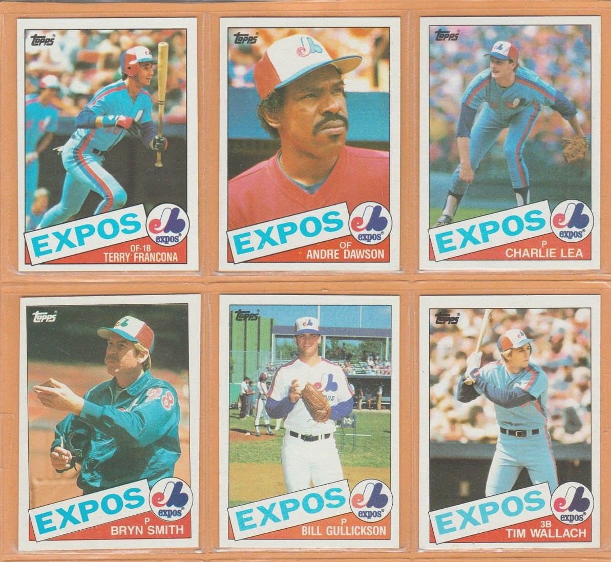 1985 Topps Montreal Expos Team Lot 12 Andre Dawson Terry Francona Tim ...