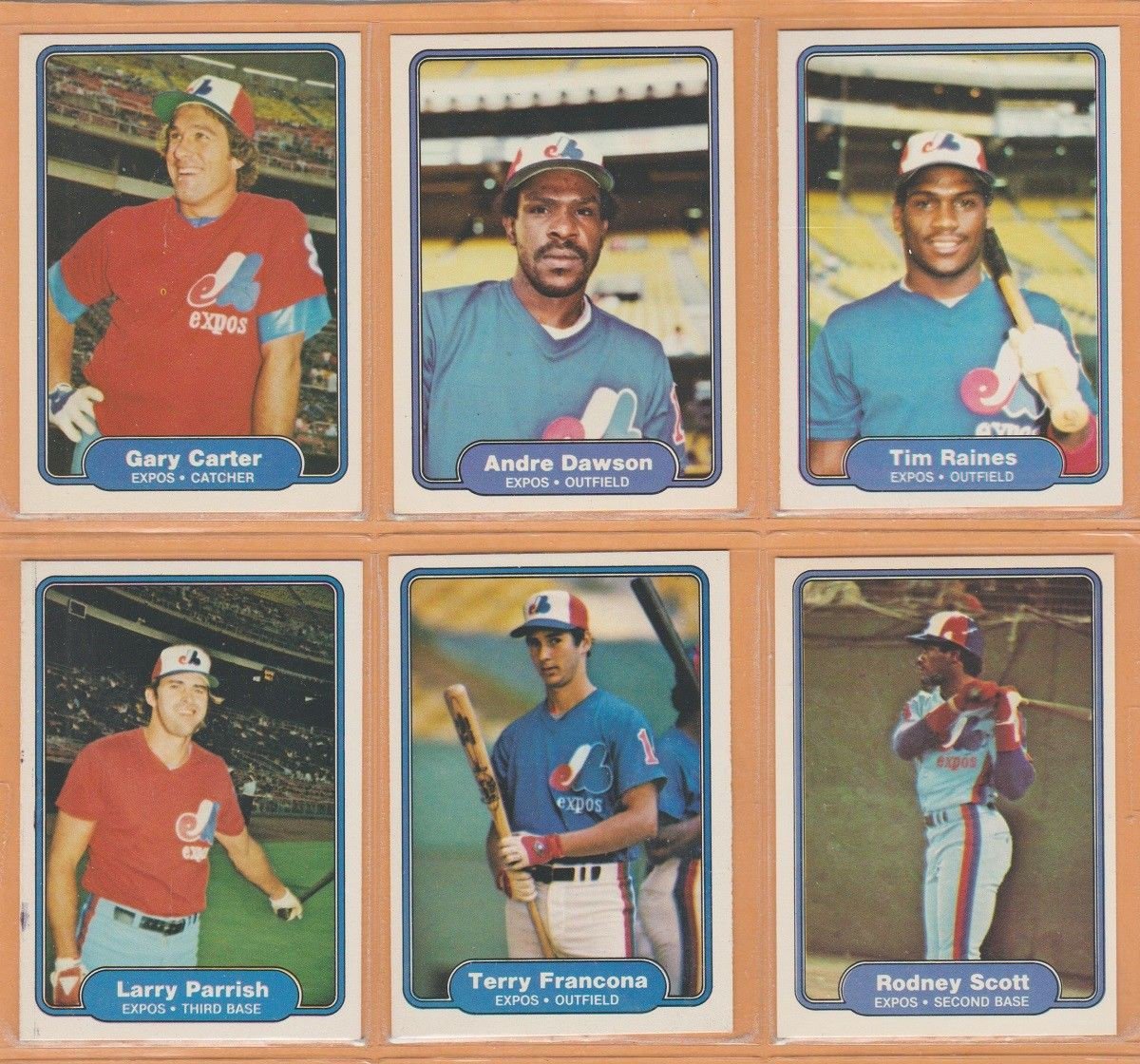 1982 Fleer Montreal Expos Team Lot 28 Gary Carter Andre Dawson Tim ...