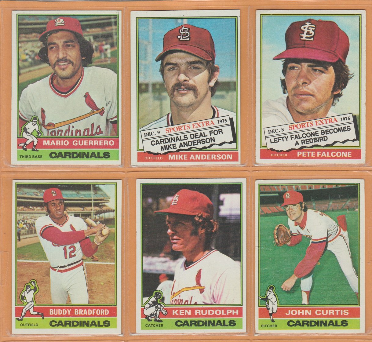 1976 Topps St Louis Cardinals Team Lot 17 diff Lou Brock Reggie Smith