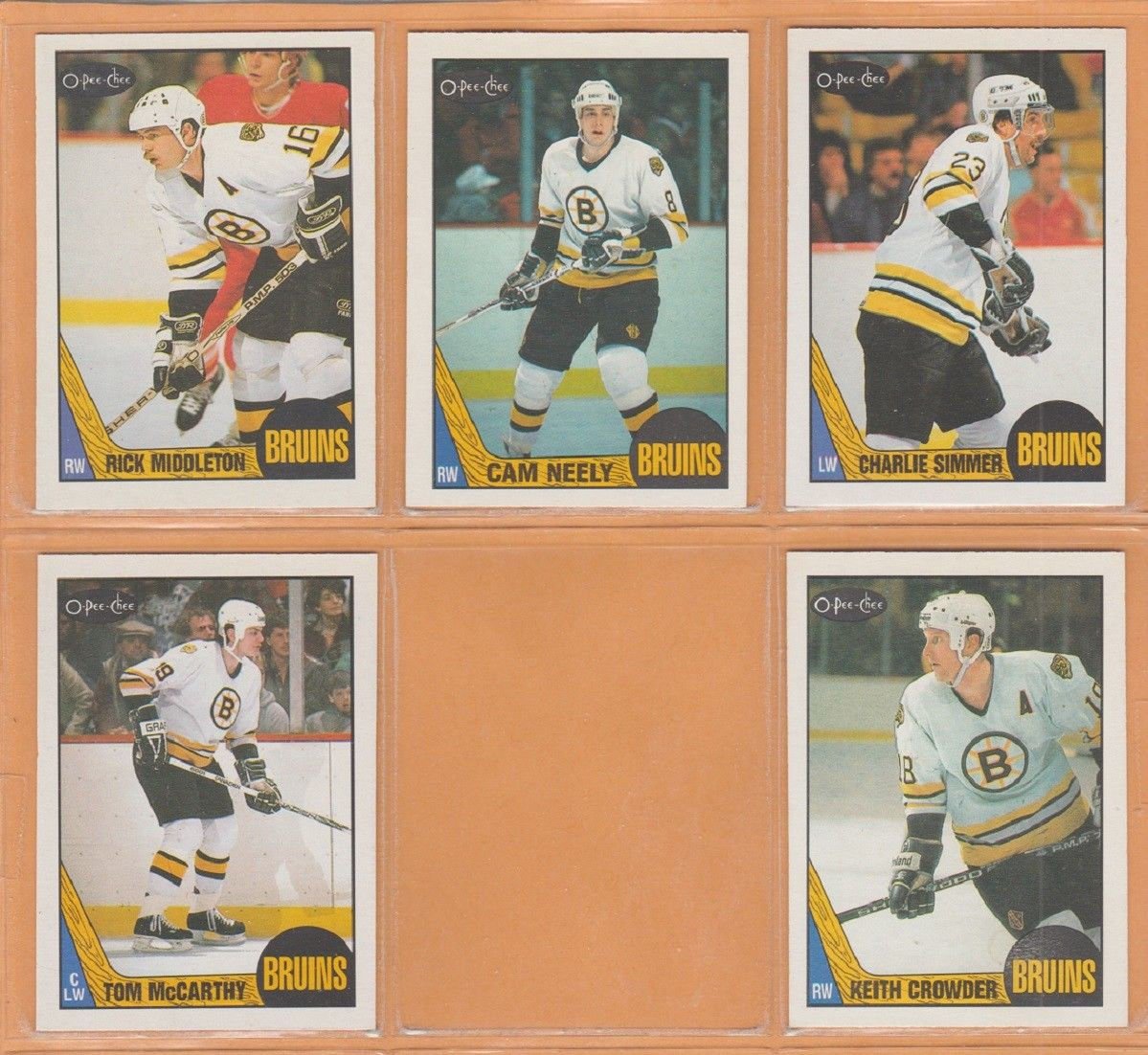 1987 Topps OPC Boston Bruins Team Lot 18 Cam Neely Rick Middleton Steve ...