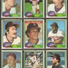 1981 Topps California Angels Team Lot 34 diff Rod Carew Don Baylor Bobby Grich Joe Rudi