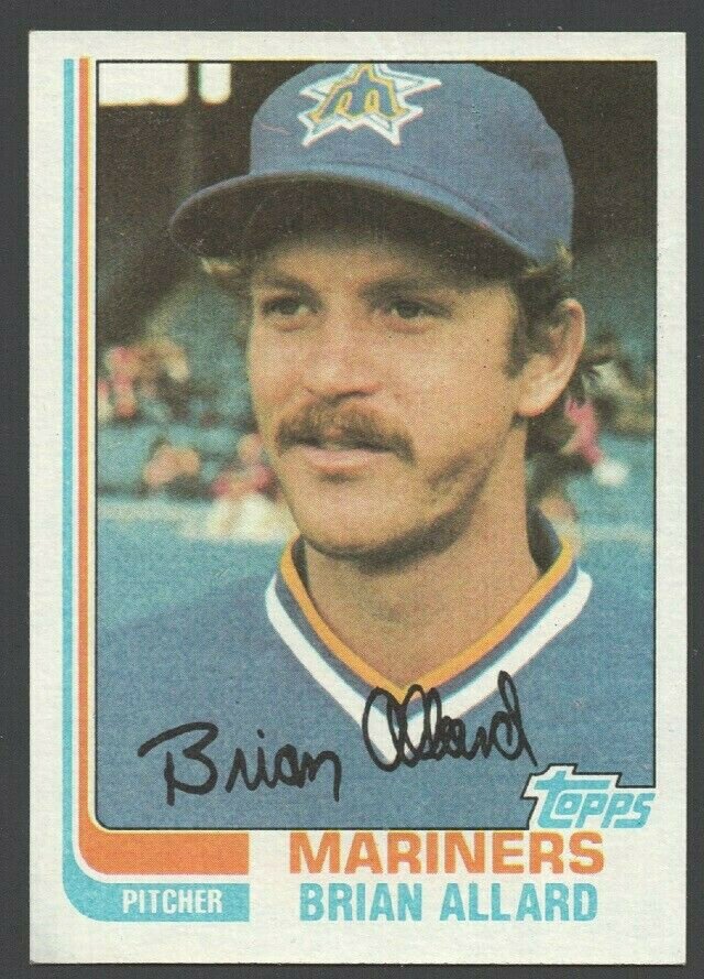 Seattle Mariners Brian Allard 1982 Topps Baseball Card 283 nr mt